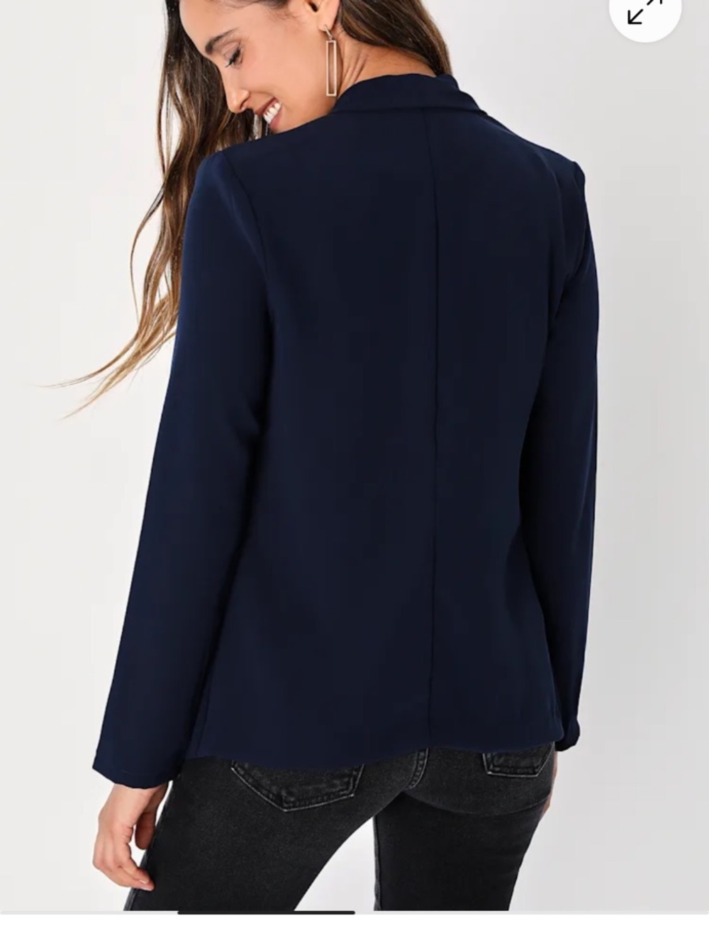 Navy Blue Lightweight Blazer - Picture 5 of 5